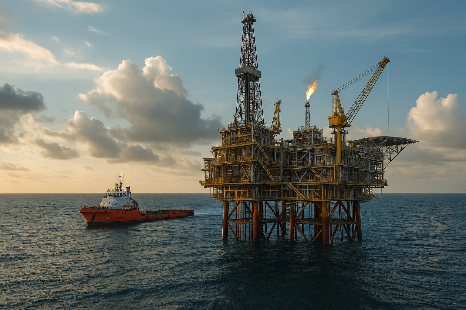 Offshore Oil Platform Gulf of Mexico